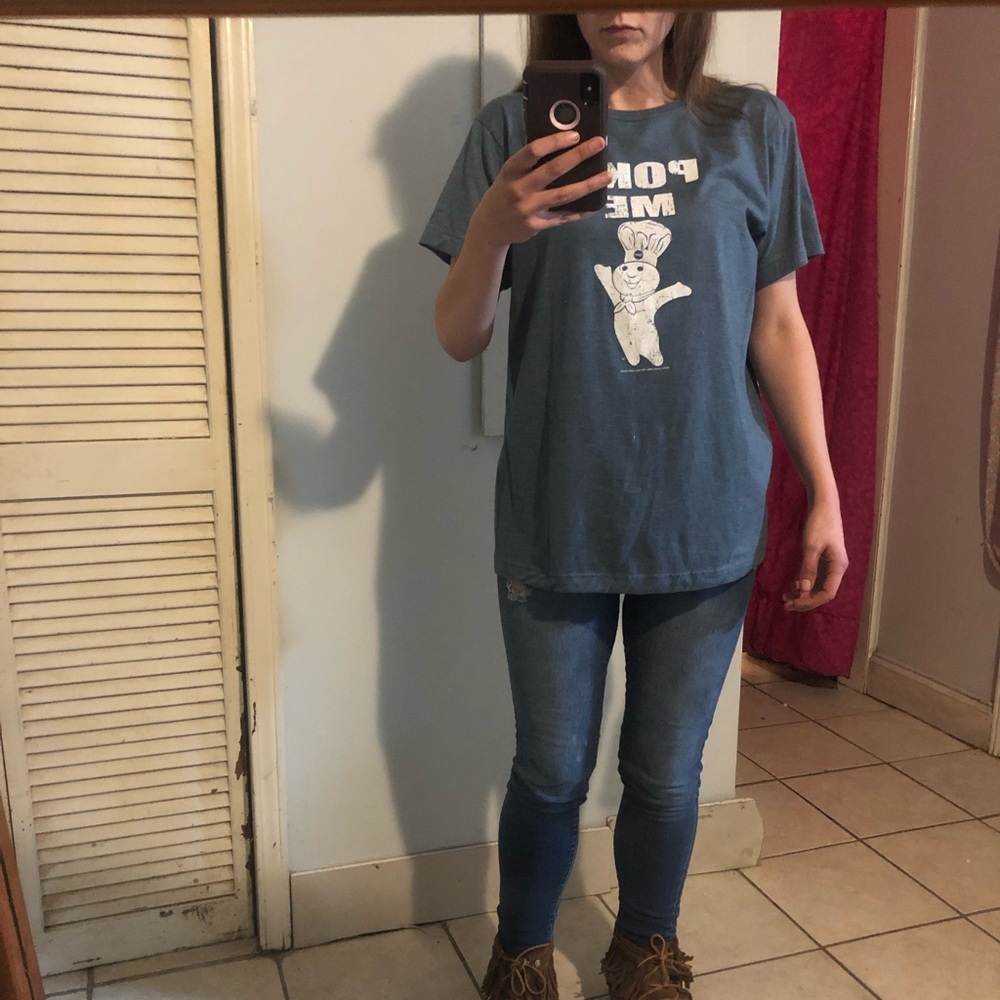 👀NICE❗️old school poke me Pillsberry dough boy teens medium relaxed fit